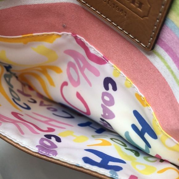 Coach Poppy Rainbow Striped Crossbody - Picture 6 of 6